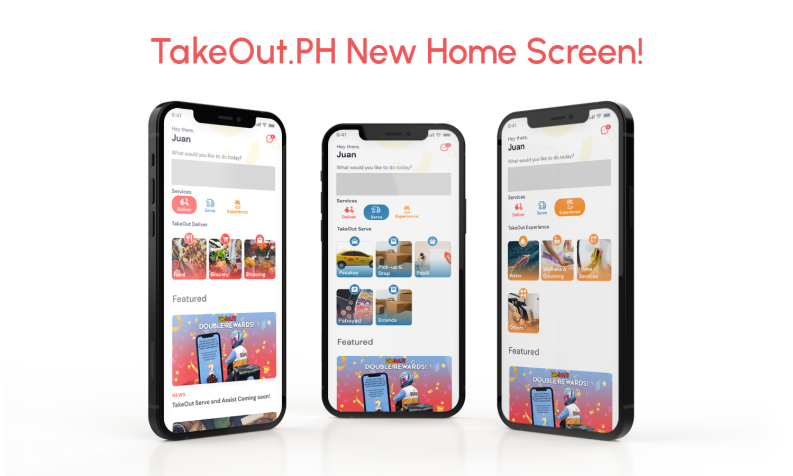 New TakeOutPH Home Screen